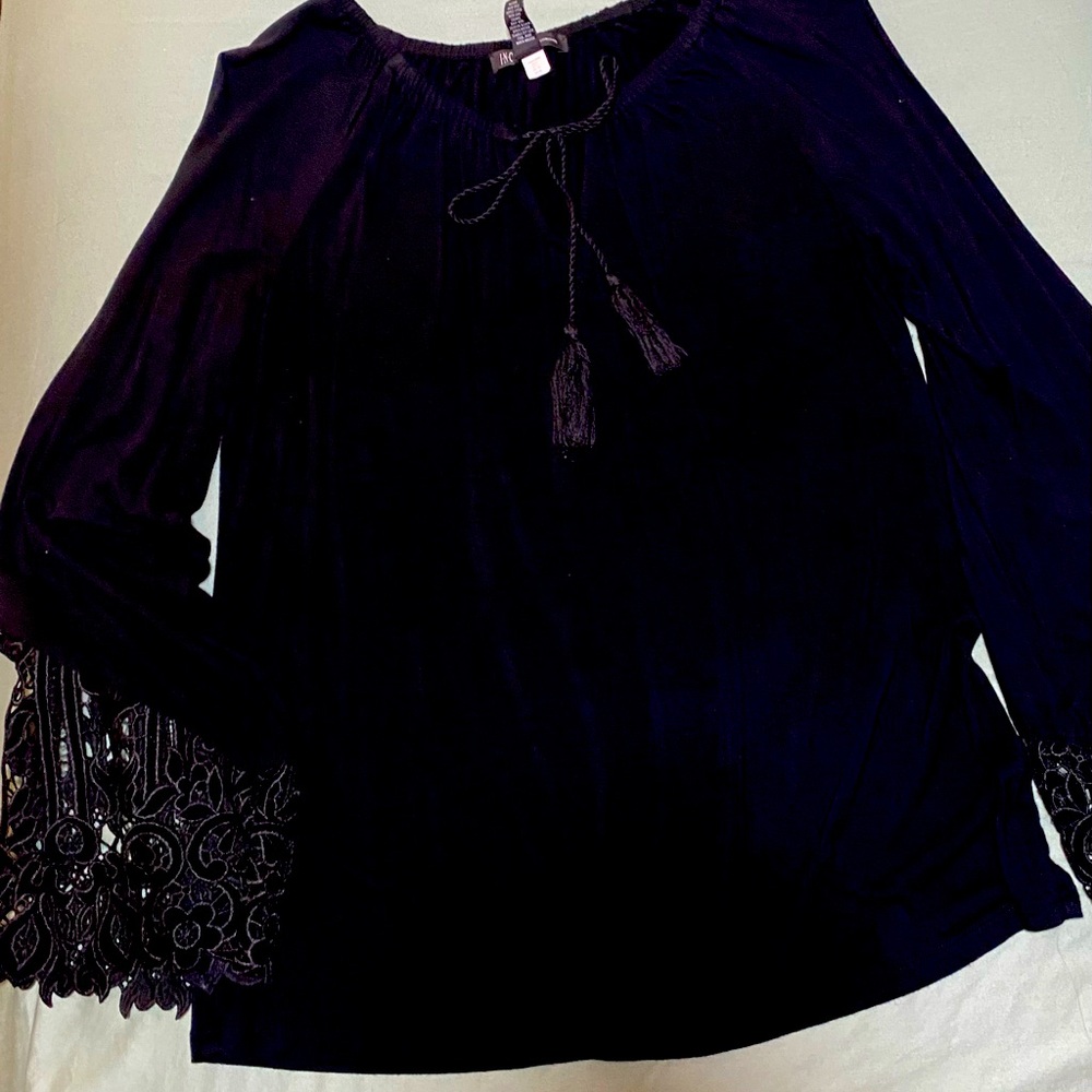 INC International Concepts black shirt, size L